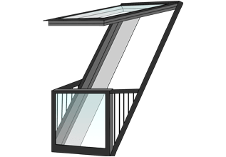 Мансардное окно-балкон